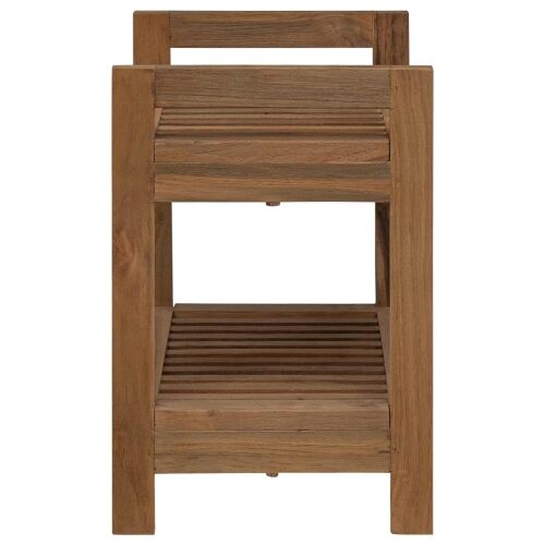 Polica za kupaonicu Prirodna 45 x 30 x 45 cm Čvrsto teak drvo - 2 police Cijena