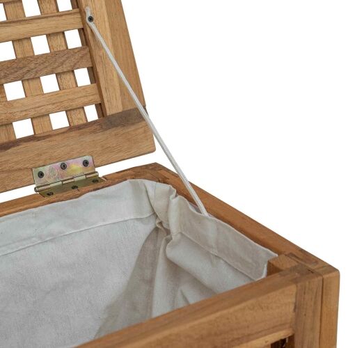 Košarica za rublje Prirodna Čvrsto teak drvo - 35 x 25 x 60 cm s platnenom torbom Cijena