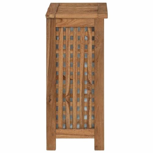 Košarica za rublje Prirodna Čvrsto teak drvo - 35 x 25 x 60 cm s platnenom torbom Cijena