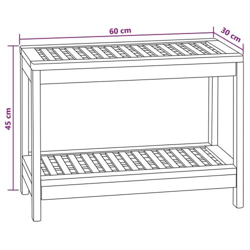 Stolić za kupatilo Prirodna 60 x 30 x 45 cm Čvrsto teak drvo Cijena