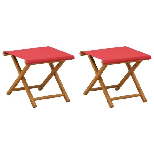 Ležaljka 2 pcs Čvrsto drvo eukaliptusa Crvena - Crvena Cijena