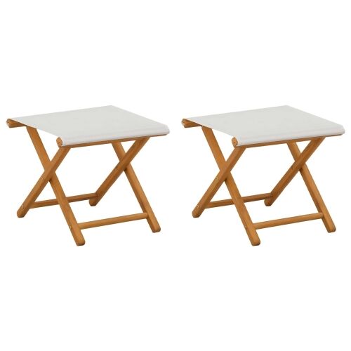 Ležaljka 2 pcs Čvrsto drvo eukaliptusa Krem - Krem Cijena