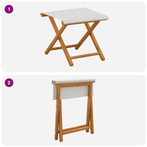 Ležaljka 2 pcs Čvrsto drvo eukaliptusa Krem - Krem Cijena