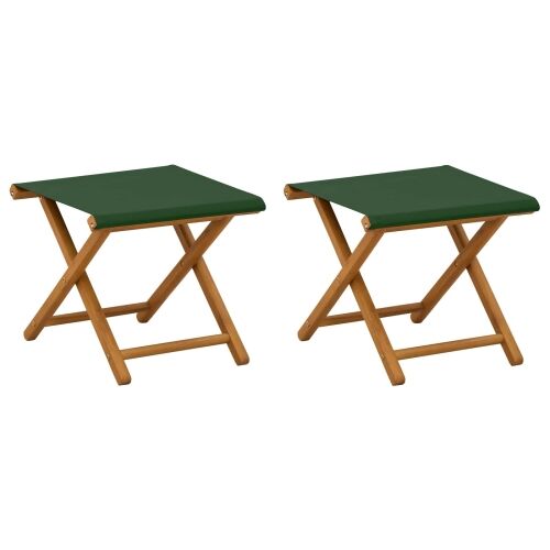 Ležaljka 2 pcs Čvrsto drvo eukaliptusa Zelena - Zelena Cijena