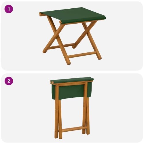 Ležaljka 2 pcs Čvrsto drvo eukaliptusa Zelena - Zelena Cijena