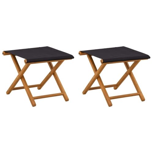 Ležaljka 2 pcs Čvrsto drvo eukaliptusa Crna - Crna Cijena