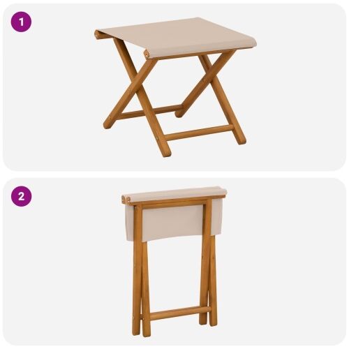 Ležaljka 2 pcs Čvrsto drvo eukaliptusa Bež - Bež Cijena