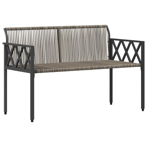 Vanjske klupe 2 -Seater 116 x 56 x 75 cm poliratan - siva i modra Cijena