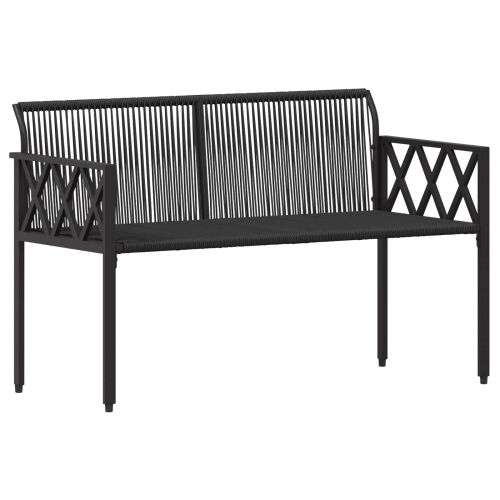 Vanjske klupe 2 -Seater 116 x 56 x 75 cm poliratan - Crna i tirkizna Cijena
