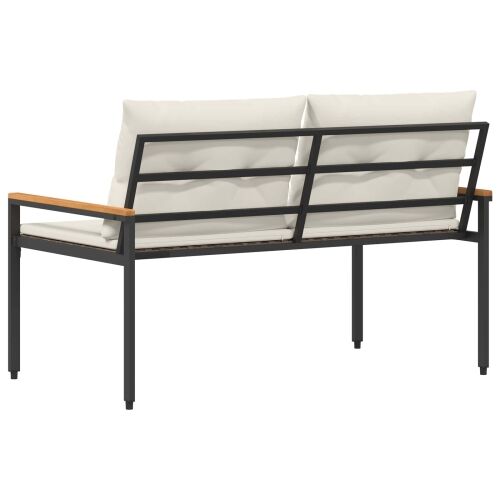 Vanjska klupa 2 -Seater 116 x 67,5 x 72 cm poliratan - Krem bijela Cijena