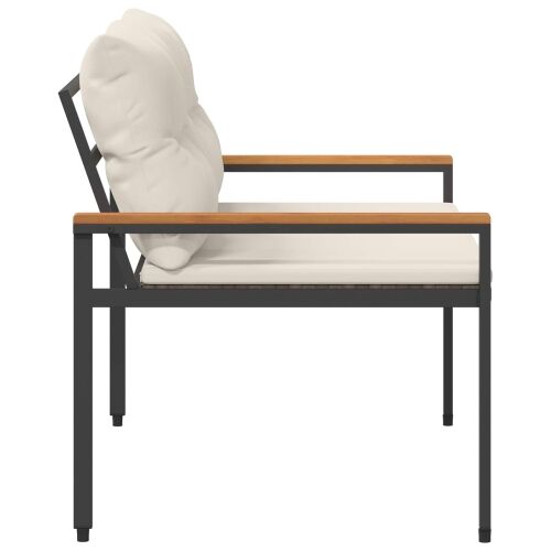 Vanjska klupa 2 -Seater 116 x 67,5 x 72 cm poliratan - Krem bijela Cijena