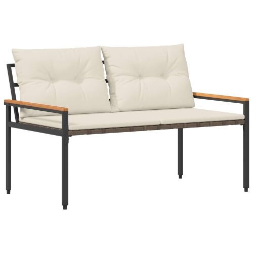 Vanjska klupa 2 -Seater 116 x 67,5 x 72 cm poliratan - Krem bijela Cijena