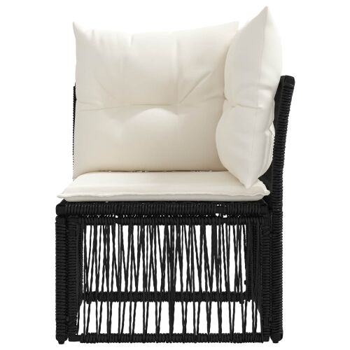 Kutna sofa Crna poliratan - Crna Kutna sofa Cijena