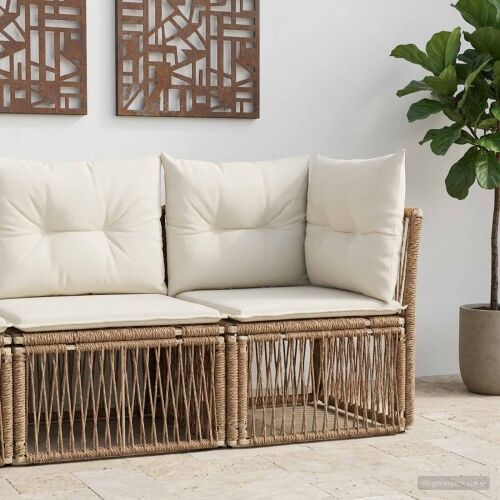 Kutna sofa Bež poliratan - Bež Kutna sofa Cijena