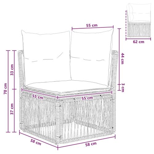 Kutna sofa Bež poliratan - Bež Kutna sofa Cijena