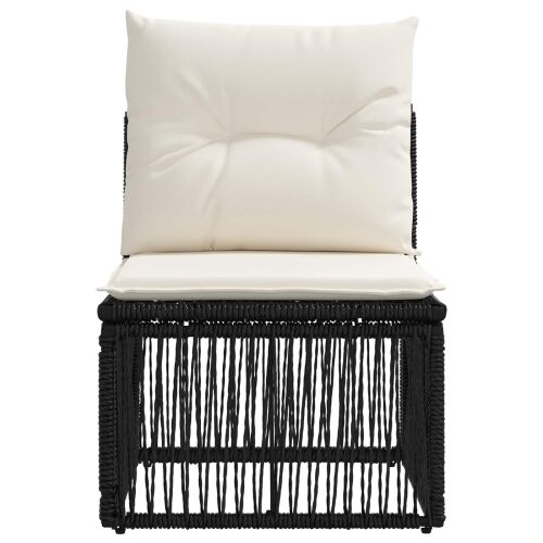Sofa bez naslona Crna poliratan - Crna Sofa bez naslona Cijena