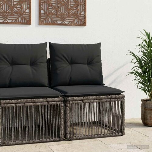 Sofa bez naslona Siva poliratan - Siva Sofa bez naslona Cijena