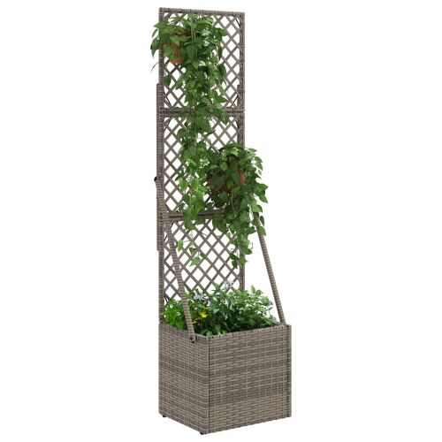 Vrtni saksija s rešetkom Siva 35 x 30 x 135 cm poliratan - 35 x 30 x 135 cm Cijena