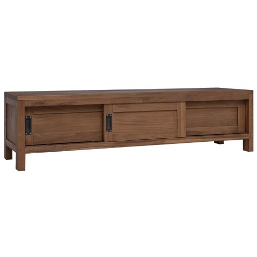 TV ormar 110 x 30 x 30 cm Čvrsto teak drvo Prirodna Cijena