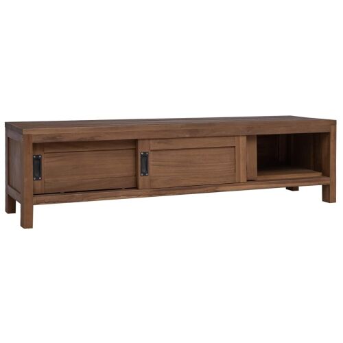 TV ormar 110 x 30 x 30 cm Čvrsto teak drvo Prirodna Cijena