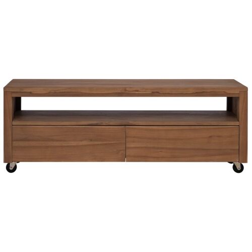 TV ormar 110 x 30 x 40 cm Prirodna Čvrsto teak drvo - 110 x 30 x 40 cm (debljina vrha 2 cm) Cijena