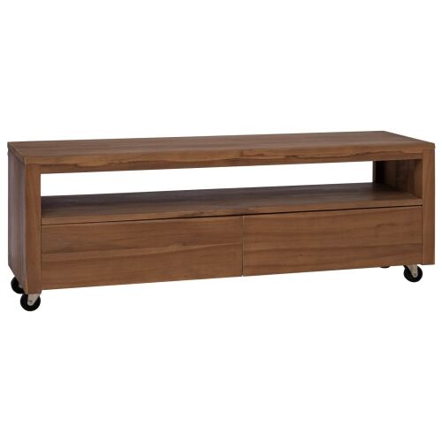 TV ormar 110 x 30 x 40 cm Prirodna Čvrsto teak drvo - 110 x 30 x 40 cm (debljina vrha 2 cm) Cijena