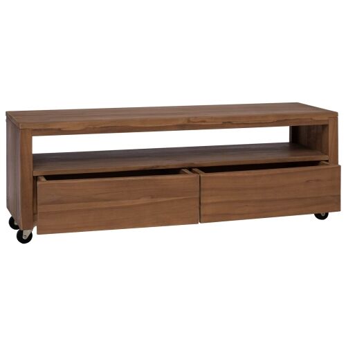 TV ormar 110 x 30 x 40 cm Prirodna Čvrsto teak drvo - 110 x 30 x 40 cm (debljina vrha 2 cm) Cijena