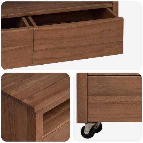 TV ormar 110 x 30 x 40 cm Prirodna Čvrsto teak drvo - 110 x 30 x 40 cm (debljina vrha 2 cm) Cijena