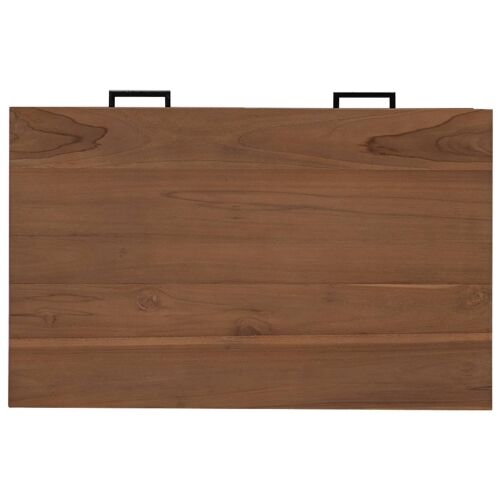 Stol s ladicama Prirodna Čvrsto teak drvo 80 x 50 x 75 cm - 80 cm Cijena