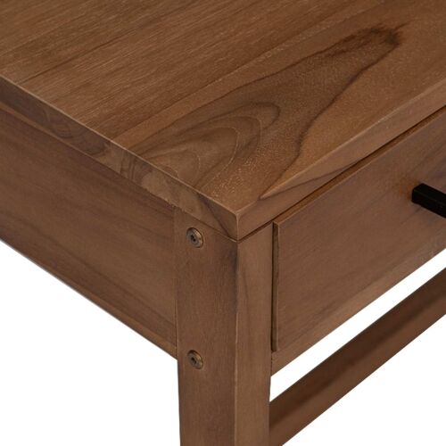 Stol s ladicama Prirodna Čvrsto teak drvo 80 x 50 x 75 cm - 80 cm Cijena