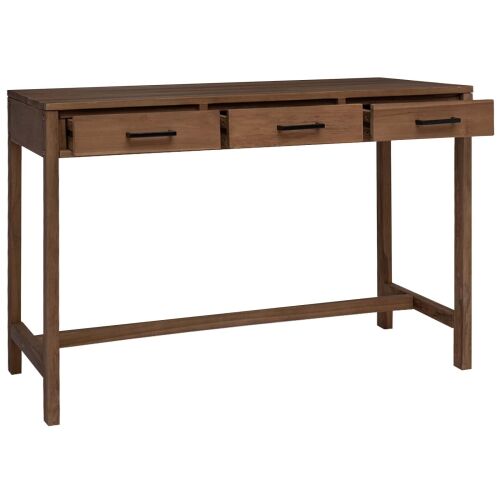 Stol s ladicama Prirodna Čvrsto teak drvo 110 x 50 x 75 cm - 110 cm Cijena
