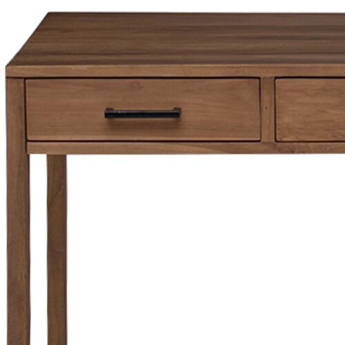 Stol s ladicama Prirodna Čvrsto teak drvo 110 x 50 x 75 cm - 110 cm Cijena