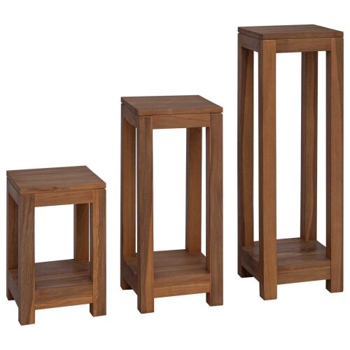 Stalak za biljke 3 kom. Prirodna 25 x 25 x 80 cm - 3 Cijena