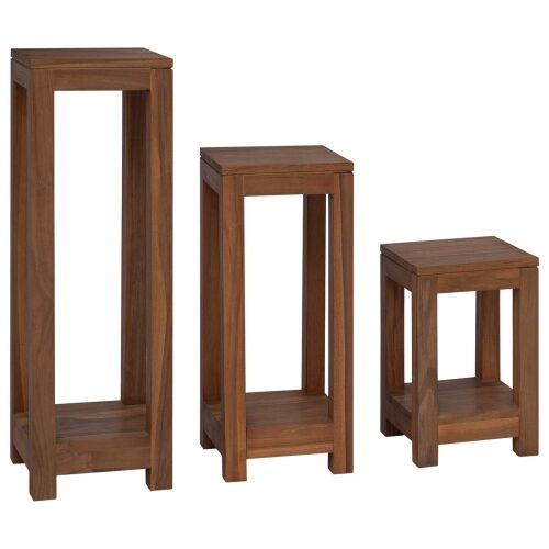 Stalak za biljke 3 kom. Prirodna 25 x 25 x 80 cm - 3 Cijena