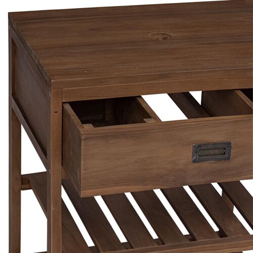 Kupaonski ormar Prirodna 60 x 45 x 75 cm Čvrsto teak drvo - 60 cm Cijena