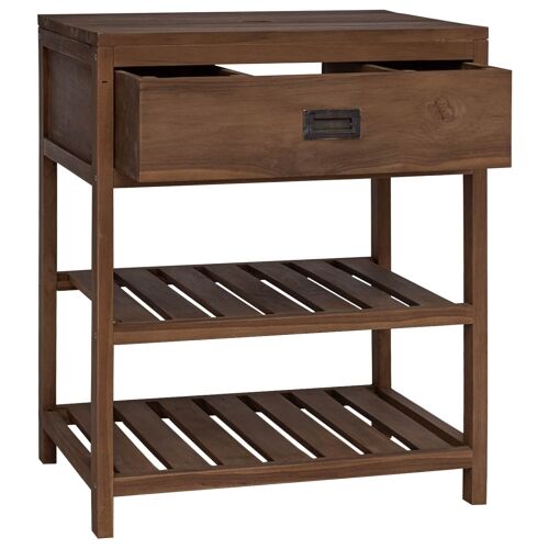 Kupaonski ormar Prirodna 60 x 45 x 75 cm Čvrsto teak drvo - 60 cm Cijena