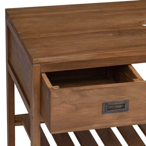 Kupaonski ormar Prirodna 90 x 45 x 75 cm Čvrsto teak drvo - 90 cm Cijena