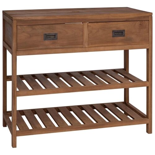 Kupaonski ormar Prirodna 90 x 45 x 75 cm Čvrsto teak drvo - 90 cm Cijena