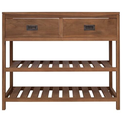 Kupaonski ormar Prirodna 90 x 45 x 75 cm Čvrsto teak drvo - 90 cm Cijena