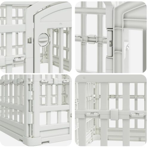 Igraonica za pse s 4 panela 60 x 60 x 38 cm Plastika Bijela - bez baze 60 x 60 x 38 cm Cijena
