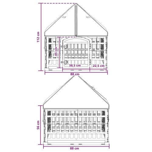 4-panelni ogradni igralište za pse s krovom 88 x 88 x 112 cm - S krovom 88 x 88 x 112 cm Cijena