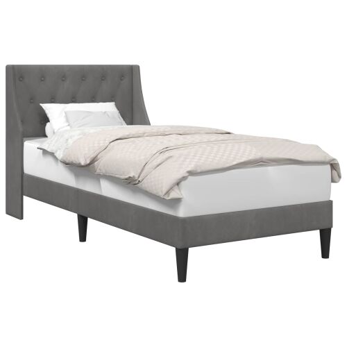 Okvir za krevet Tamnosiva 100 x 203 cm Baršun - 100 x 203 cm Cijena
