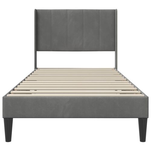 Okvir za krevet Tamnosiva 100 x 190 cm Baršun - 100 x 190 cm Cijena