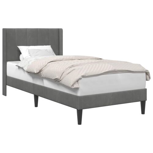 Okvir za krevet Tamnosiva 100 x 190 cm Baršun - 100 x 190 cm Cijena