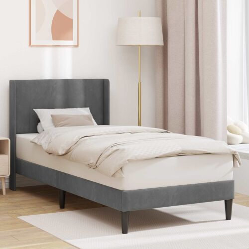 Okvir za krevet Tamnosiva 100 x 190 cm Baršun - 100 x 190 cm Cijena
