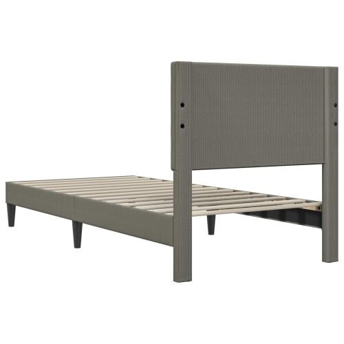 Okvir za krevet Svjetlosiva 90 x 200 cm Kordura tekstil - Svjetlosiva 90 x 200 cm Cijena