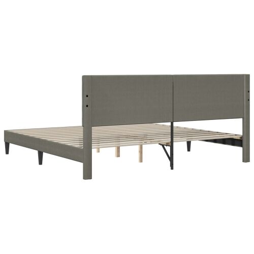 Okvir za krevet Svjetlosiva 200 x 200 cm Kordura tekstil - Svjetlosiva 200 x 200 cm Cijena