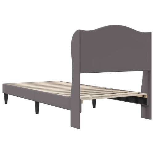Okvir za krevet Siva 100 x 200 cm Umjetna koža - Siva 100 x 200 cm Cijena