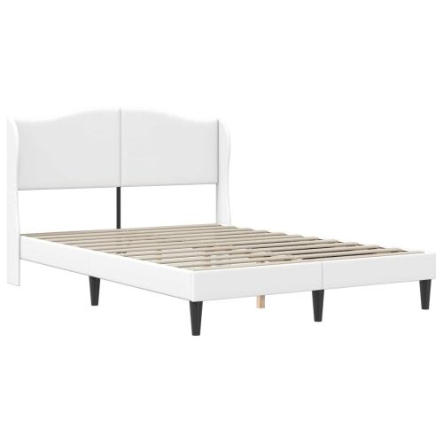 Okvir za krevet Bijela 140 x 190 cm Umjetna koža - Bijela 140 x 190 cm Cijena