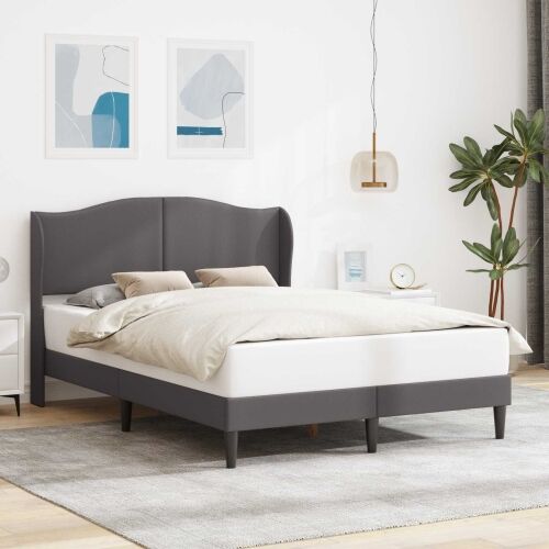 Okvir za krevet Siva 160 x 200 cm Umjetna koža - Siva 160 x 200 cm Cijena